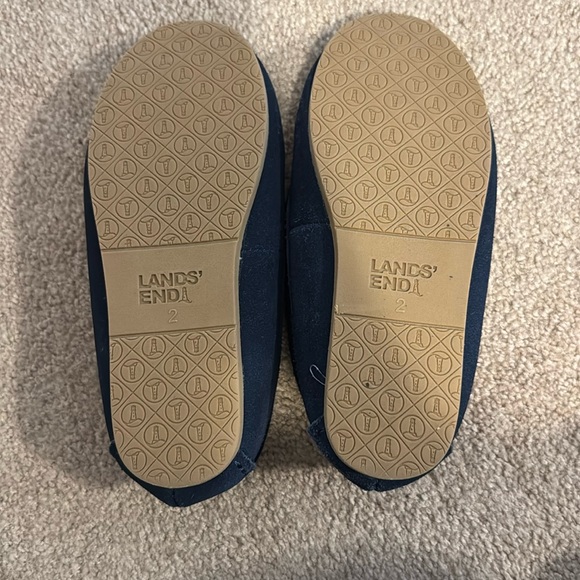 Kids Suede Leather Moccasin Slippers size 2 radiant navy - Picture 2 of 5